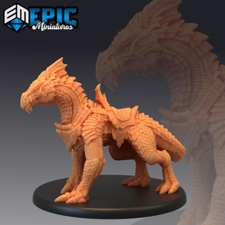 white guard drake mount legendary dragon mountain encounter magical beast epic-miniatures fantasy medieval monster rpg warhammer sla enemy tabletop dungeon dnd pathfinder npc pre-supported supported pre 3d print model - Mito3D