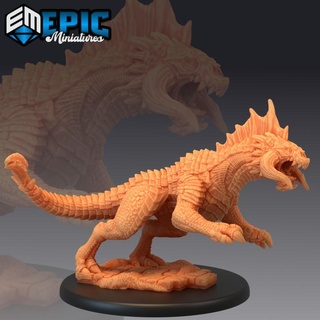 black guard drake attacking legendary dragon mountain encounter magical mount beast epic-miniatures fantasy medieval monster rpg warhammer sla enemy tabletop dungeon dnd pathfinder npc pre-supported supported pre 3d print model - Mito3D