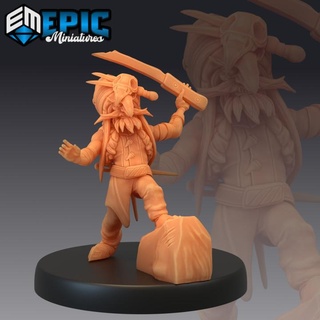 goblin redcap attacking green skin army soldier forest encounter classic monster epic-miniatures fantasy medieval rpg warhammer sla enemy tabletop dungeon dnd pathfinder npc pre-supported supported pre 3d print model - Mito3D