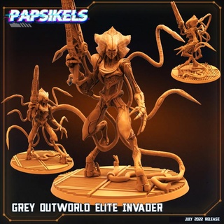 grey outworld elite invader papsikels miniatures Fan Art Tabletop Characters & Creatures 3d print model - Mito3D