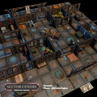 sector ceniza núcleo equipo 28mm rpg terreno bishok mesa 3D imprimible Sci Fi puerta modular espacio astronave pared necromunda juego guerra estación Espacial sf ciencia ficción sombrío central mortalis 3d print model - Mito3D