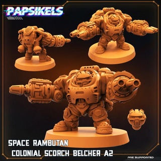 space rambutan colonial scorch belcher a2 papsikels miniatures Fan Art Tabletop Characters & Creatures armor fire dwarf flame 3d print model - Mito3D