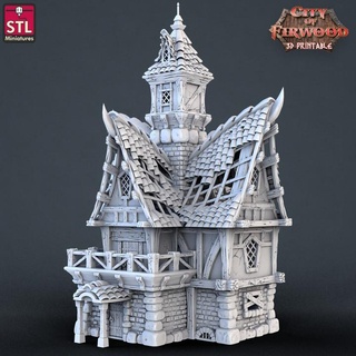 city firwood - thief guild stl miniatures Tabletop 3D Printable Terrain Fantasy building decoration fantasy fdm tabletop town d&d playable ender3 interiors 3d print model - Mito3D