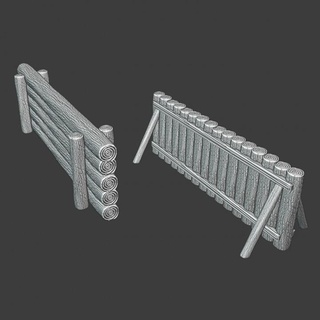 simple medieval palisades protect infantry northern crusades miniatures Tabletop Characters & Creatures Historical Universe 3D Printable Terrain Fantasy 3d printable protection wargaming obstacle tabletop diorama 28mm scenery terrian blockade palisade pallisade anti-cavalry 3d print model - Mito3D