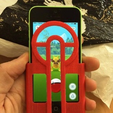 pokeball mira iphone 5c pokemon fan art teléfono destino iphonecase iphone5 pokemongo objetivo 3d print model - Mito3D