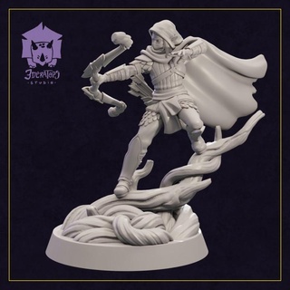 darael throindel - elf ranger 3deratopsstudio Tabletop Characters & Creatures Fantasy Universe fantasy character tabletop wargame dungeon dnd pathfinder pre-supported 3d print model - Mito3D