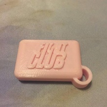 fight club key chain fashion & accessories gift keychain pink fightclub 3d print model - Mito3D