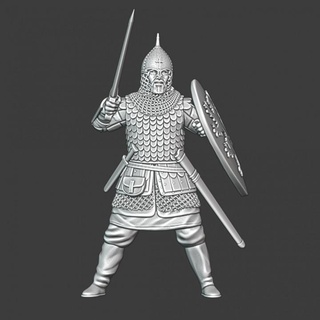 medieval baltic sword fighter northern crusades miniatures Tabletop Characters & Creatures Historical Universe model shield wargaming warrior russian miniature europe modelling tabletop chainmail eastern 28mm slavic teutonic 3d print model - Mito3D