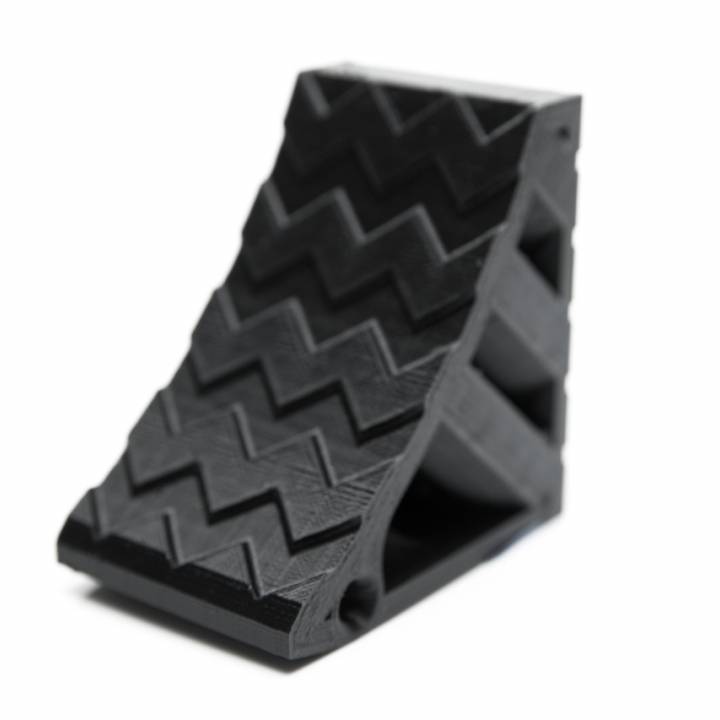 wheel chock spare parts car tire truck vehicle force block auto trailer fiberforce fiber 3D print model - Mito3D
