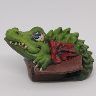 swamp kitten supported crystel land Tabletop Characters & Creatures Fantasy Universe animal cute toy designer alligator gator 3d print model - Mito3D