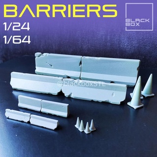 concrete barrier diorama parts 1-24 1-64th scale black-box-miniatures stl  Tabletop 3D Printable Terrain Sci-Fi terrain architecture race racing road street wall props miniature modelkit diorama track hotwheels blackbox barrier concrete drag hoscale driftrc rcdrift 164thscale  3d print model - Mito3D