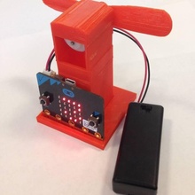 ventilatore tavolo incorporando micro bit gadgets elettronica 3d print model - Mito3D
