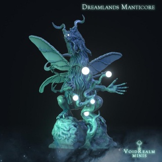 manticore dreamlands voidrealm minis Tabletop Characters & Creatures Fantasy Universe beast greek mythology surreal sphinx cthulhu lovecraft chimera winged mythos fey npc eldritch feywild 3d print model - Mito3D