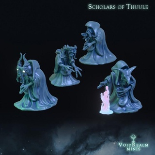 scholars thuule voidrealm minis Tabletop Characters & Creatures Fantasy Universe lovecraft wise mystical whimsical npc mages dreamlands memorable librarians bridgelands 3d print model - Mito3D