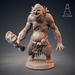 grotte grimlock pes Lukas table personnages créatures fantaisie univers monstre troll ennemi souterrain ogre donjon sombre sauvage 3d print model - Mito3D
