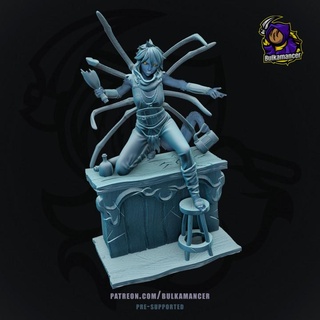 rowdy spider cat 200mm bulkamancer sculpts Tabletop Characters & Creatures Fantasy Universe fantasy female gaming character pathfinder 3d print model - Mito3D