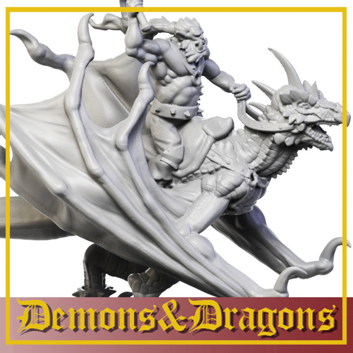 38 Wyvern cavaleiro mecha fábrica tampo mesa personagens criaturas fantasia universo Dragão goblin ork 28mm 32mm 3D print model - Mito3D