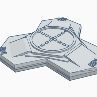 moyen militaire atterrissage Plate forme hmsmil011 jeu guerre forger table 3D imprimable terrain Sci terrain échelle terrain tuile hexadécimal carte Battletech 3d print model - Mito3D