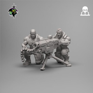 spacenam heavy weapon team reptilian overlords Tabletop Characters & Creatures Sci-Fi Universe 40k guard warhammer scifi jungle astra rambo imperialguard bolter catachan astramilitarum hwt 3d print model - Mito3D