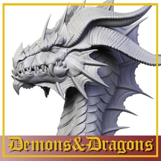 48 dragon buste mecha usine table personnages créatures fantaisie univers ventilateur art bustes 3d print model - Mito3D