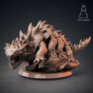attacking basilisk pes lukas Tabletop Characters & Creatures Fantasy Universe beast boss dinosaur dragon fantasy lizard monster dungeon cave wildforce 3d print model - Mito3D