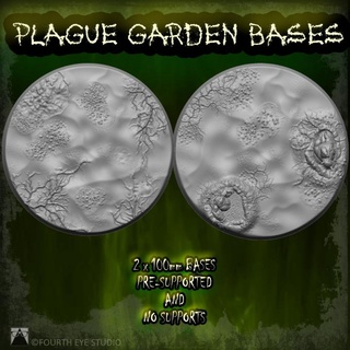 plague garden bases 100mm fourth eye studio Tabletop accessories 3D Printable Terrain Fantasy demon 40k dragons dungeons games gaming guard horror warhammer death base role playing tabletop nurgle disease 3d print model - Mito3D