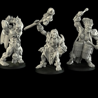half-orcs crosslances Tabletop Characters & Creatures Fantasy Universe barbarian dragons green orc skin magic role warlock wargame half dungeon muscle patreon pathfinder bard sorcerer tribes greenskin presupported 3d print model - Mito3D