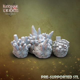 mining resource spots cursed forge miniatures  Tabletop 3D Printable Terrain Fantasy Terrain dungeons metal crystal material d&d gems dnd scenery mining pickaxe resource materials gathering dragond spots  3d print model - Mito3D