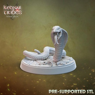 géant serpent maudit forger miniatures table personnages créatures fantaisie univers dragons donjons forêt cobra vipère jungle dnd 3d print model - Mito3D
