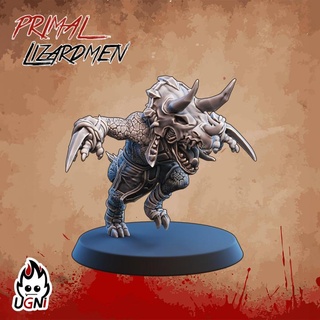 saurus blocker 1 - lizardmen team ugni miniatures Tabletop Characters & Creatures Fantasy Universe bowl fantasy football blood bb ff 3d print model - Mito3D