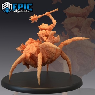 crab people mace claw hugger water folk race ocean & sea encounter epic-miniatures fantasy medieval monster rpg warhammer sla enemy tabletop dungeon dnd pathfinder npc pre-supported supported pre 3d print model - Mito3D