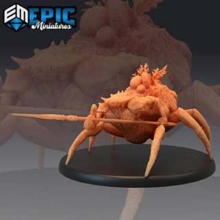 crab people charging claw hugger water folk race ocean & sea encounter epic-miniatures fantasy medieval monster rpg warhammer sla enemy tabletop dungeon dnd pathfinder npc pre-supported supported pre 3d print model - Mito3D
