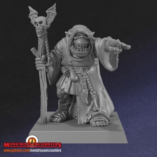 orc shaman 1 monstrous encounters Tabletop Characters & Creatures Fantasy Universe wizard mage heroquest greenskin oldhammer 3d print model - Mito3D