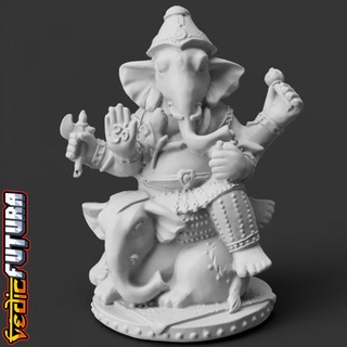 mahotkata Ganesha montando elefante védico futura educación Arte hogar casa jardín menaje adornos Dios hindú India Ganesh 3d print model - Mito3D