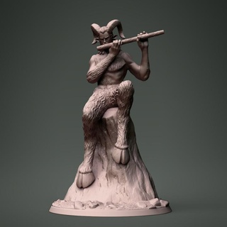 satyr flute clynche art Tabletop Characters & Creatures Fantasy Universe forest tabletop dnd 3d print model - Mito3D