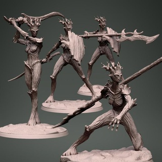 dryad squad clynche art Tabletop Characters & Creatures Fantasy Universe forest tabletop dnd 3d print model - Mito3D