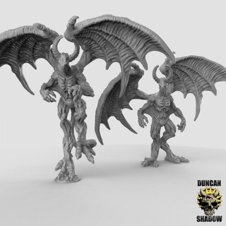 nightgaunt pre supported duncan shadow Tabletop Characters & Creatures Fantasy Universe demon horror dungeonsanddragons cthulhu chaos dnd mythos lovecraftian callofcthulhu ttrpg presupported 3d print model - Mito3D