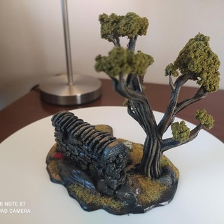 graveyard wall set - scatter tabletop scenery mythic miniatures Tabletop 3D Printable Terrain Fantasy 40k dragons dungeons fdm gothic stone terrain tree warhammer wood miniature resin supportless darksouls souls dnd ruined 3d print model - Mito3D
