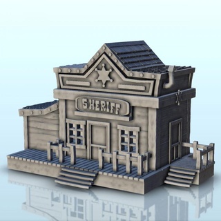 western sheriff office 6 - wild west usa america cow-boy hartolia miniatures Tabletop Characters & Creatures Historical Universe 3D Printable Terrain accessories architecture building game games house modern old terrain warhammer figures texas wargame scenery far desperados oldchronicleslawmen 3d print model - Mito3D