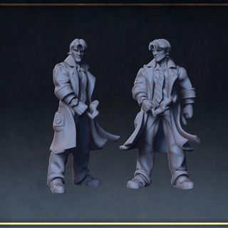 detective - occult investigator roleplaying & miniatures Tabletop Characters Creatures Fantasy Universe modern miniature tabletop dnd presupported 3d print model - Mito3D