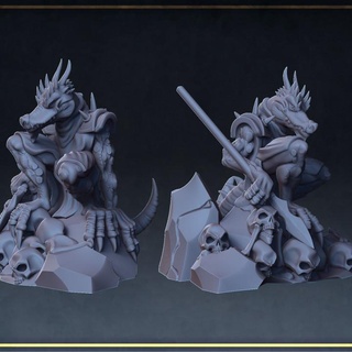 god kobolds supported free roleplaying & miniatures Tabletop Characters Creatures Fantasy Universe boss rpg spear chief tabletop encounter dnd kobold kurtulmak 3d print model - Mito3D