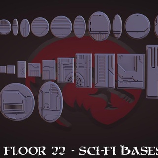 floor 22 - sci-fi bases 2 dungeons & dreadnoughts Tabletop accessories 3D Printable Terrain Sci-Fi terrain future oval science square fiction round wargame dnd 5e floors 3d print model - Mito3D
