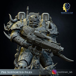 doom marine tactical 03 meshbrain lab Tabletop Characters & Creatures Sci-Fi Universe 40k wargames warhammer fallen scifi tabletop chaos squad heretic 3d print model - Mito3D