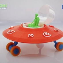 ufoh Spielzeug Spiele Auto alien Raum ufo movingparts 3d print model - Mito3D