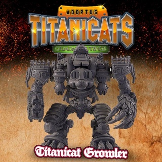 titanicat growler marchen atelier Tabletop Characters & Creatures Sci-Fi Universe Vehicles Machines 40k cat cute giant titan parody 3d print model - Mito3D