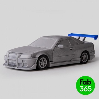 katlanabilir nissan skyline gt r r34 sang kwon yapışkan madde oyuncaklar oyunlar oyuncak Araçlar araba 3d print model - Mito3D