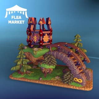 diviso prigione Pulce mercato tavolo 3D stampabile terreno foresta galleggiante chibi demone edizione isola legioni 3d print model - Mito3D