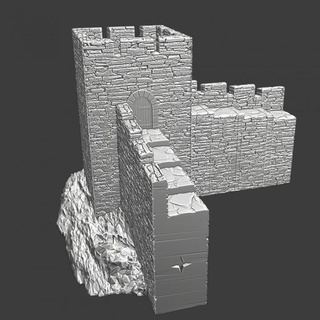 Ortaçağa ait kule yükselen arazi modüler kale sistemi kuzey Haçlı seferleri minyatürler masaüstü karakterler yaratıklar tarihi Evren 3D yazdırılabilir 3d Bölüm savaş oyunları duvar kuleler 28mm manzara haçlı 3d print model - Mito3D