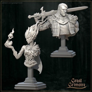 busts vol7 great grimoire Tabletop Characters & Creatures Fantasy Universe Fan Art Busts flower bust forest sword hunter nymph 3d print model - Mito3D