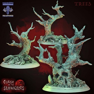 gravewood & thornwood tree pack mammoth factory forest gothic horror plant prop sword terrain wood scenery 3d print model - Mito3D